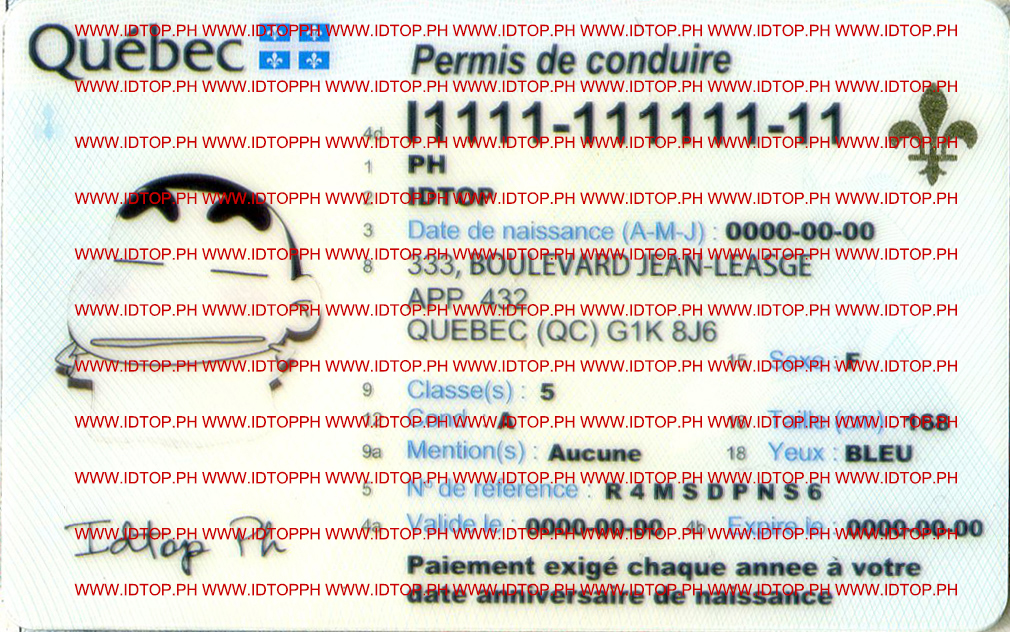 Canada fake id QC
