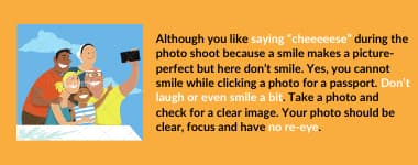 take fake id photo with smile